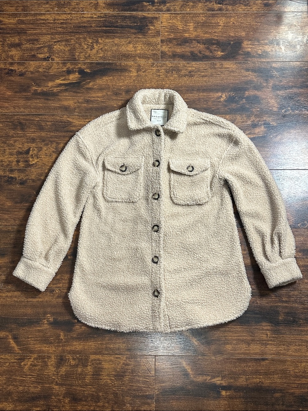 Bagatelle Collection XS Cream Teddy Sherpa Shacket Cozy Jacket 🤍🧸